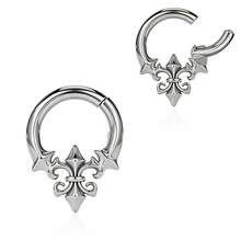 1 buah Anting Tindik Telinga Liontin Hypoallergenic, Alat Pelebar Terowongan Telinga Stainless Steel, Perhiasan Tindik Telinga Pola Iris Vintage Gotik - gaya-2 - View 14