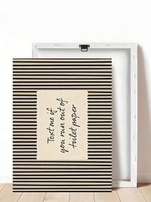 1pc Black Striped Toilet Paper "I See London I See France" Humorous Quote Wall Art Print "This Is A High-End Place" Canvas Poster Minimalist Bathroom Art, Vintage Striped Retro Bathroom Wall Art Print, Bathroom Gift Christmas Decor, Framed/Unframed - Letter - View 33