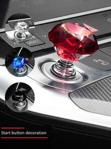 1 pieza Pegatina decorativa de cristal protector para botón de arranque de un toque del interior del coche - A - Ver 10