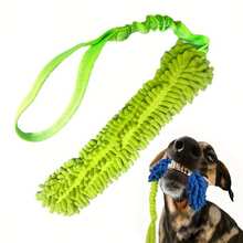 Juguete de peluche para mascotas, cuerda de tracción interactiva para dientes de perro, palo de masticar para exteriores, mango elástico, adecuado para perros pequeños y medianos - Multicolor - Ver 11