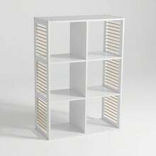KIWI MOBLEKIT | Wooden Shelves For Storage And Decoration, Cube Or Rectangular Models With Door Or Drawer Options, Modern Auxiliary Furniture For Living Room, Bedroom Or Office - 六格書架 60x29.5x87.5 公分 白色 - 查看 8