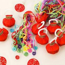 6/12pcs Cheerleading Hand-Thrown Colorful Streamers Tinsel Confetti Decoration, Festival Party Scene Atmosphere Props, Photo Birthday Confetti Handheld Decor Fireworks Tassel Streamers - Multicolor - View 8