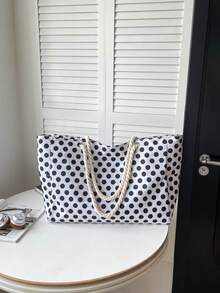 Women's Beach Bag, Large Waterproof Beach Tote Bag With Zipper, Waterproof Sandproof Pool Bag, Large Tote Bag (Random Pattern) - White - View 8