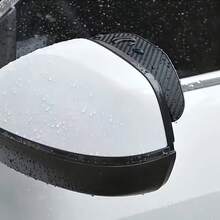 2pcs/4pcs Car Rearview Mirror Rain Covers, Thickened Carbon Fiber Texture Rain Guards, Enhanced Clear Visibility, Reinforced Edges Durable Protection, Suitable For Rainy Day Driving, Off-Road Travel, Daily Vehicle Protection, Great Gift For Friends - Thickened Carbon Fiber Rain Eyebrow One Pair - View 9