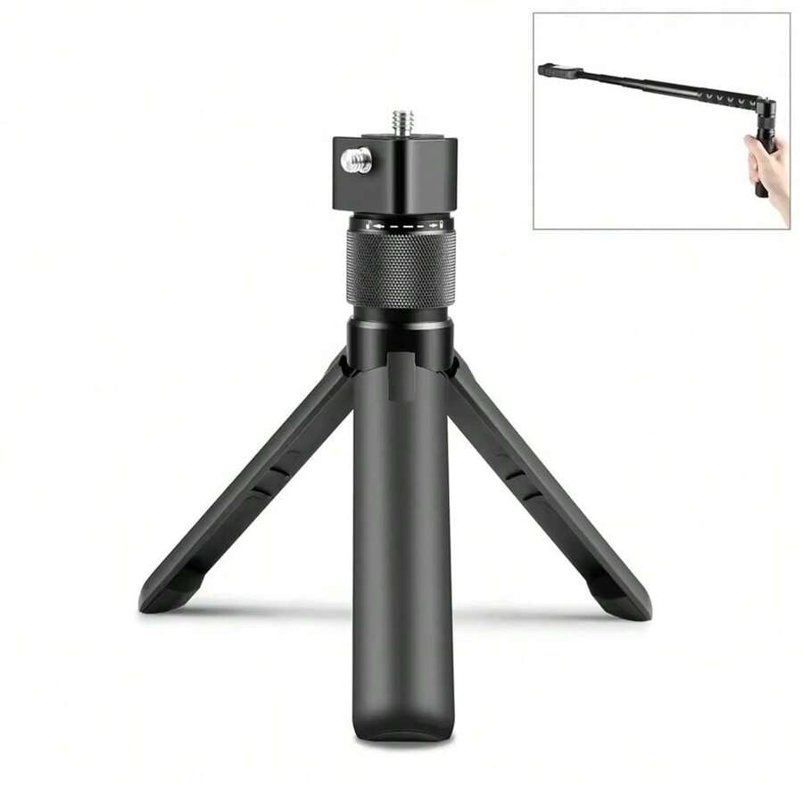 Roreta 360°旋轉手柄三腳架接座,相容 Insta360 X5 X4 Air X3 / Osmo 360 全景運動相機配件 - 查看 1