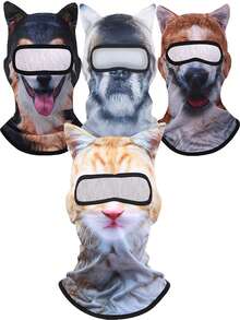 1/2pcs Printed Balaclava Face Mask, Suitable For Cycling, Skiing, Motorcycling, Hiking And Other Outdoor Activities,Festival,Travel - Style P - View 17