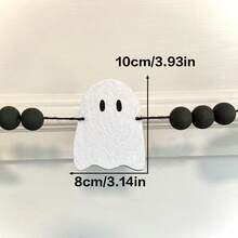 1pc Halloween White Ghost Beaded Garland Ghost Banner Cute Ghost Garland Ghost Hanging Decor Scary Ghost Decoration Fireplace Wall Hanging Door Window Hallway Party Supplies Haunted House Home Decor Seasonal White Ghost Garland Party Supplies Home Decor - Banner Decoration C - View 7