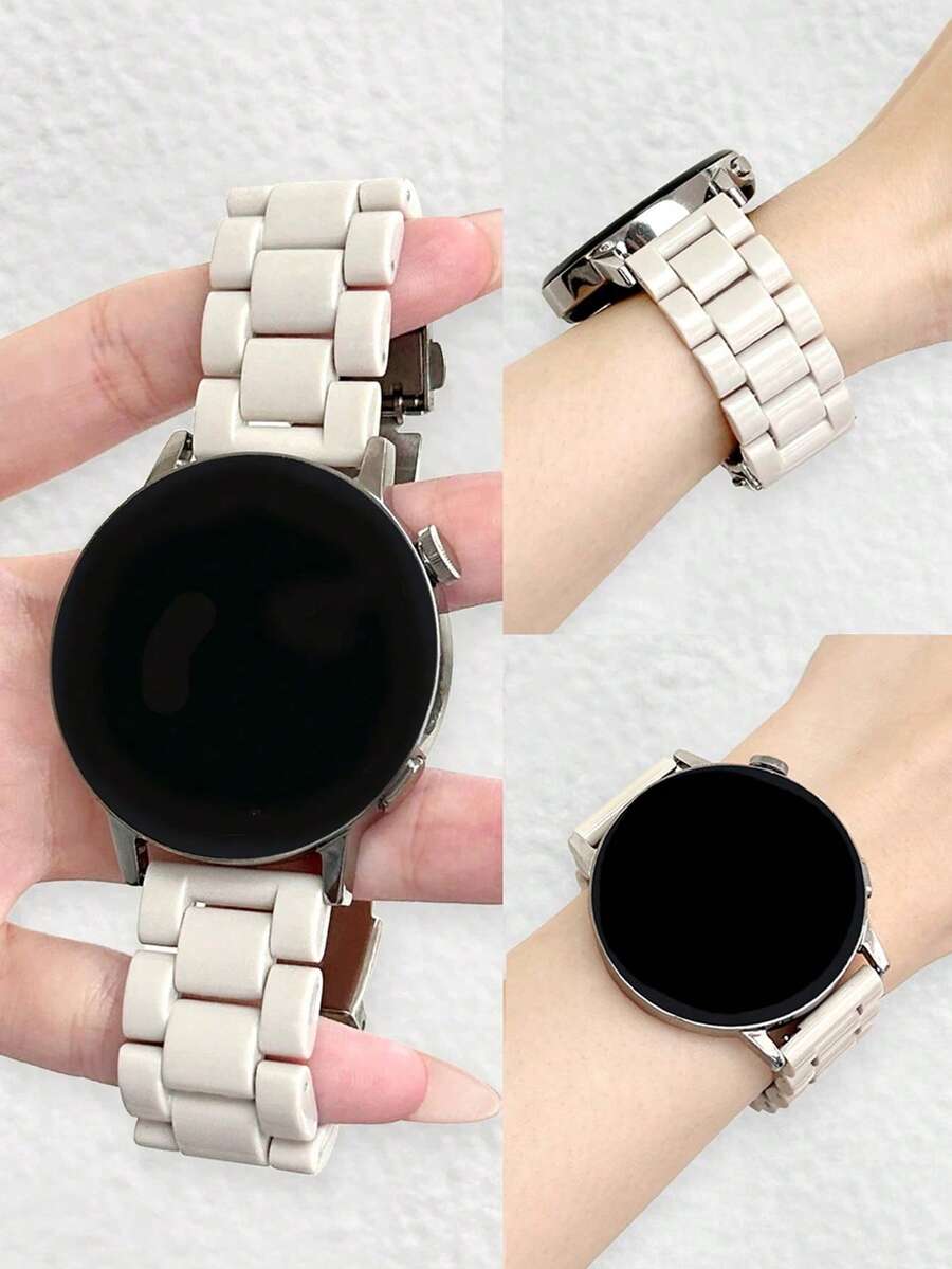 可愛糖果色壓克力錶帶，相容 Galaxy Watch 7 6 5 4 5 Pro，女款夏季彩虹樹脂錶帶，40mm 43mm 44mm 45mm 47mm 20mm 22mm