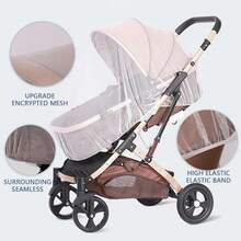 Universal Breathable Mosquito Net For Baby Strollers, Anti-Mosquito Cover For Baby Strollers, Sunshade, Insect-Proof Protective Mesh. - Black - View 5
