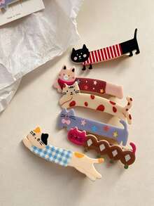 Cute Cartoon Girl Animal Hair Clips, Suitable For Daily Wear And Vacation Use - Multicolor - View 6