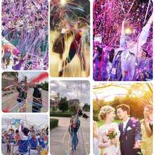 6/12pcs Cheerleading Hand-Thrown Colorful Streamers Tinsel Confetti Decoration, Festival Party Scene Atmosphere Props, Photo Birthday Confetti Handheld Decor Fireworks Tassel Streamers - Multicolor - View 9