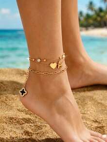 Pulsera femenina delicada, acabado brillante resistente a la corrosión, versátil para ir al trabajo - Dorado - Ver 6