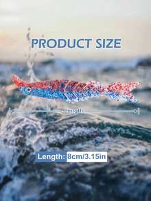 GOTURE 7pcs Double Color Multi Section Fish Bone Fish, 3D Fisheye Design, Multi Section Bait Body, Bite Resistant, Scissor Tail Fish Lure Soft Bait, Sea Fishing Boat Fishing Bait - Multicolor - View 5