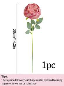 10/20件人造牡丹花，粉色仿真花飾，適用於房間裝飾、家居裝飾、臥室裝飾、婚禮人造花，適合送給女朋友和好友的節日派對禮物 - 深粉紅色 - 查看 9