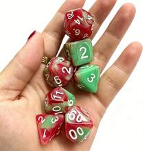 7-Piece Set Colorful Galaxy Theme Polyhedral Dice, Suitable For D&D RPG Tabletop Games And Role-Playing Dragon Tabletop Games, Multiple Dice - Multicolor - View 15