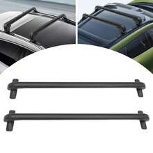 New Black Aluminum Car Roof Rack With Lock 1m Bar 75kg Load Capacity - Black - View 2