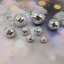 18/24/32pcs Disco Ball Set, Shiny Disco Ball, Reusable Disco Decoration Ball, Mini Disco Ball, Suitable For Cake Decoration, Party, Bar, Holiday Decoration (Silver) - A - View 5