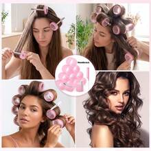Women's Large Hair Roller Set With Clips And Comb, Suitable For Long And Thick Hair, Adds Volume, Home And Travel Styling Accessory Gift - Multicolor - View 10