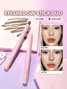 SHEGLAM [2Pcs] Creamsicle Set Stik Eyeshadow Contour Dan Highlight Merek Kecantikan Kosmetik Makeup Untuk Wanita Dan Anak Perempuan - Smolder+Arena Es - View 8