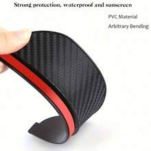 2pcs/4pcs Car Rearview Mirror Rain Covers, Thickened Carbon Fiber Texture Rain Guards, Enhanced Clear Visibility, Reinforced Edges Durable Protection, Suitable For Rainy Day Driving, Off-Road Travel, Daily Vehicle Protection, Great Gift For Friends - Thickened Carbon Fiber Rain Eyebrow One Pair - View 10