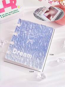 1pc Water Ripple Mini Photo Album, Single Slot 3-Inch Card Holder, Includes 20 Pages, Acrylic Loose-Leaf Binder, Suitable For Idol Cards, Student ID Cards DIY Crafts, Blue Purple Pink Optional, Ideal Birthday Party Back To School Gift And Girls Home Decor - Multiple Styles - View 10