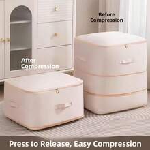 Zipper Compression Bags, Down Comforter Storage, Home Clothes Blanket Compression Organizer Bags, Travel & School Luggage Packing Cubes - Multicolor - View 11