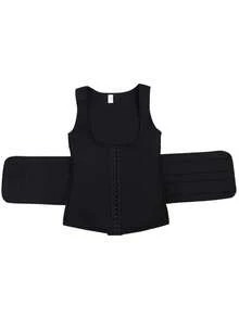 Women's Sports Waist Trainer Shaping Vest Body Shaper With 3 Rows Of Hooks, Tummy Control, Bust Support, Fitness Waist Cincher, Belly Fat Reduction - Girdle - View 5