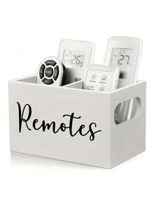 This Dual-Slot Remote Control Organizer Box Is Suitable For Storing Remote Controls, Cosmetics And Stationery. It Can Be Placed On A Bedside Table, In The Living Room, Office Or Men's And Women's Bathrooms. - Multicolor - View 3
