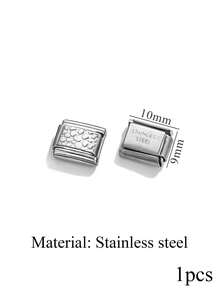1 Piece Of Stainless Steel Star Shaped Circular Italian Module Watch Strap Pendant For DIYbracelet Making Kit - Watch Strap - View 35