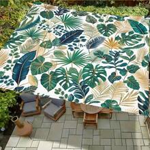 1 pieza Vela de sombra solar cuadrada con estampado geométrico de girasol fresco, adecuada para patio pequeño, piscina, área de ocio al aire libre de villa. Sombrilla de playa, tela de sombra solar para exteriores, toldo de playa, tienda de playa, sombra solar para patio, cenador al aire libre, cenador - Bohemia C - Ver 15