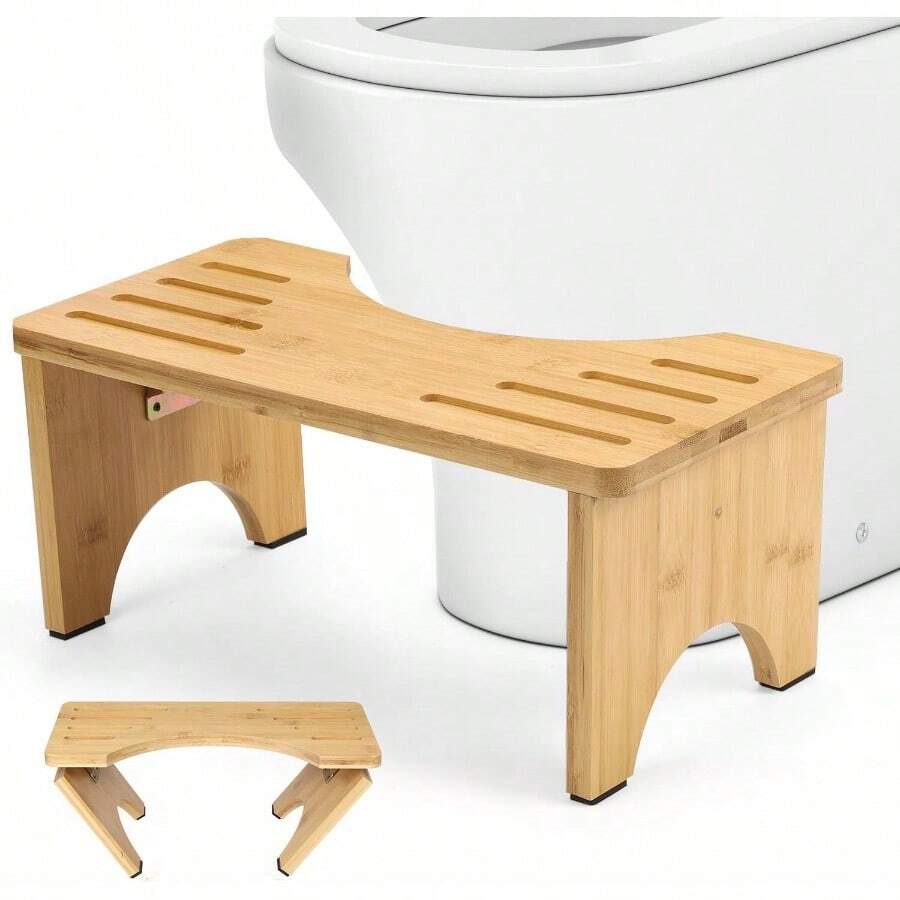 竹製 トイレ用 踏み台 (たけちゃ)【設置工事不要】竹製 トイレ用 踏み台 トイレ台足台 足置き台 お通じ解消 トイレ用サポート - たけちゃ - チェックする 1