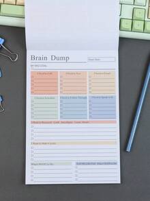 1本/2本/3本 A5「Brain Dump」筆記本,目標管理、顏色編碼任務整理與目標計畫本,適合 ADHD、忙碌成人、學生、同事、追求生產力者及任何需要整理思緒的人 - A - 查看 9