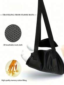 Office Footrest, Hanging Foot Hammock, Relieves Waist And Leg Pressure From Prolonged Sitting | Portable Under-Desk Foot Support, Comfortable For Study, Work, Napping, Lunch Break And Travel Needs | Practical Accessory To Improve Posture And Relax Body And Mind, Suitable For Office, Work, Airplane, Travel And Other Scenarios - Multicolor - View 3