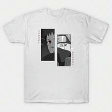 Camiseta de algodón unisex para mujer con estampado gráfico de figura de la cultura underground, manga corta, top casual y atrevido para amantes de la cultura underground - Blanco - Ver 1