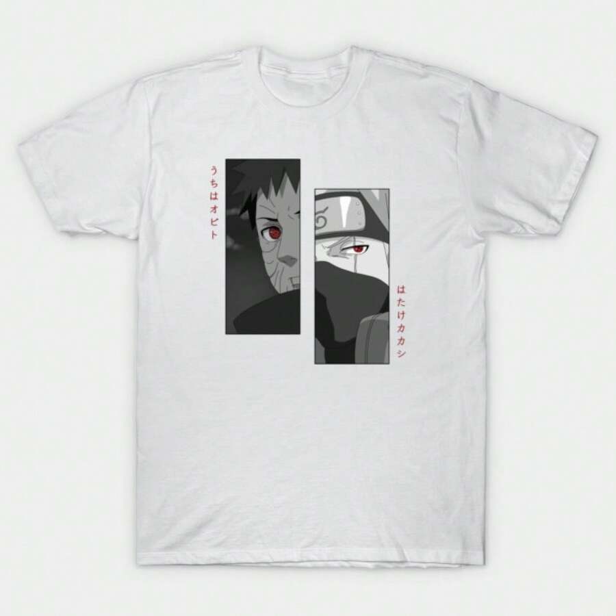 Camiseta de algodón unisex para mujer con estampado gráfico de figura de la cultura underground, manga corta, top casual y atrevido para amantes de la cultura underground - Blanco - Ver 1