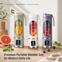 10 Blades Electric Portable Blender | Digital Display USB Rechargeable Juicer | No Filter Ice Crusher For Smoothies Shakes Fresh Juice - Multicolor - View 3