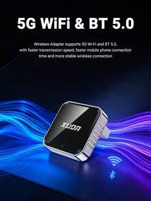 XUDA 新款 Mini CarPlay AI Box，無線 CarPlay 與 Android 2 合 1 車載主機，有線轉無線功能，支援 2.4-5.0 GHz WiFi 5，時尚便攜式車用 CarPlay 接收器，適用於 99% 配備有線 CarPlay 與 Android 功能的汽車 - A - 查看 5