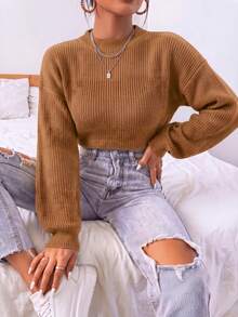 Women Sweaters - Brown - View 1