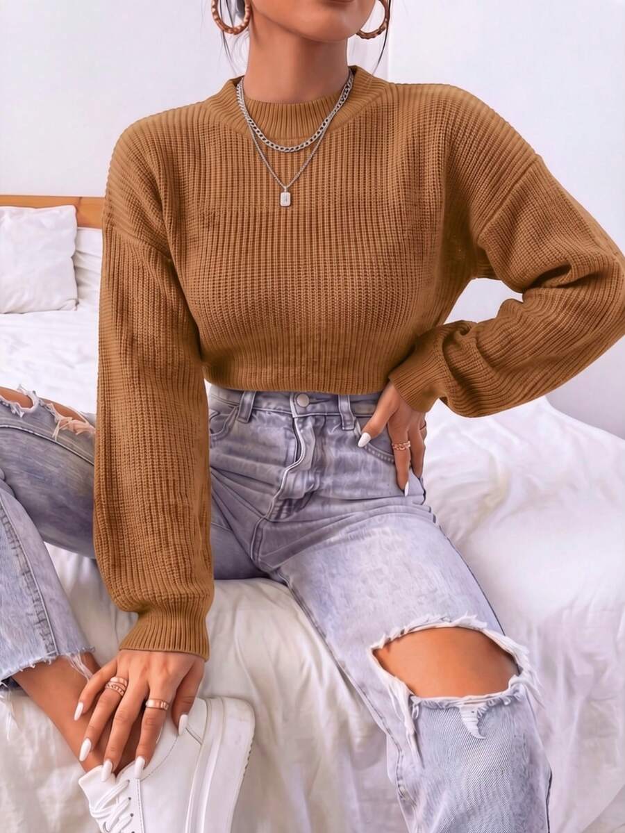 Women Sweaters - Brown - View 1