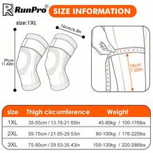 RPPR 2pcs/1 Pair Upgraded Extra Large Ultra-Thin Knee Pads With Extended Straps, High Elasticity Compression Knee Sleeves, Unisex, Plus Size Knee Support, Suitable For Daily Life, Running, Fitness, Yellow/Grey/Black, Weight Range: 45-130kg/99-286lbs - Multicolor - View 5