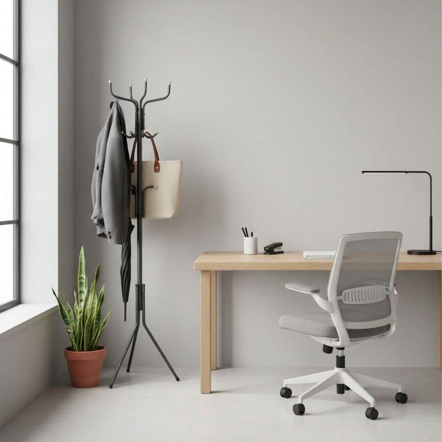 KIWI MOBLEKIT | Free-Standing And Expandable Clothes Racks In Metal And Wood, Clothing With Adjustable Options, With Wheels Or Shelves, Organizers For Bedroom, Entryway And Home - 黑色派 175x42 厘米 - 查看 1