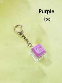 LICVIC Custom Name Personalized Fidget Keychain, Cute Bag Charm, Customizable Click Button Keychain, Backpack Accessory, Mechanical Keyboard Clicker - Style a - View 7
