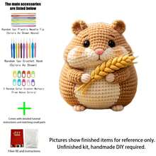 1pc Happy Corgi/Wheat Hamster/Duck/Penguin Crochet Kit (Unfinished, Simple Hand Crochet Required)! DIY Crochet Set For Beginners, Includes Step-By-Step Guide And English Instructions, Christmas Decoration Gift - DIY Crochet Kit - View 3