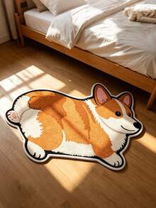 1pc Corgi Puppy Cute Decorative Rug, Warm And Soft Decorative Floor Mat, Perfect For Daily Home And Holiday Decoration, Decorative Rug, Bedroom Decor, Small Rug, Carpet, Home Decor, Living Room Rug, Living Room Small Rug, Bedroom Rug, Living Room Home Decor, Outdoor Rug, Washable Rug - Multicolor - View 6