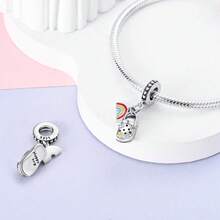 1 buah Liontin Manik-manik Fun Life Perak Sterling S925, Bentuk Pelangi, Hati Gajah, Earphone Bluetooth, Sikat Gigi & Pasta Gigi, Desain Enamel Warna-warni Multi-Gaya dengan Rhinestone, Dilengkapi Kotak Hadiah, Segar & Lucu, Cocok untuk Gelang & Kalung, Aksesori Manik-manik Buatan Tangan DIY, Sempurna untuk Hadiah Sehari-hari - MultiWarna - View 8
