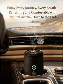 FIYIBAN Portable USB Rechargeable Aromatherapy Diffuser, Supports Oud Solid Fragrance, Flameless Anti-Scald, Car & Home Dual Use, Fast Heating, Long-Lasting Scent, Aromatherapy Therapy, Gift Mist Diffuser - Black - View 9