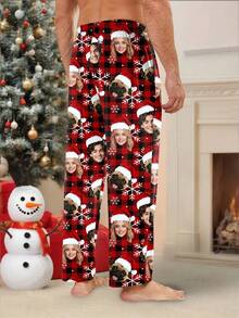 Customized Men's Sleepwear, Customizable With Any Unique Pattern As A Holiday Gift, Suitable For Couples, Friends, Holiday Parties, Christmas - Multicolor - View 2