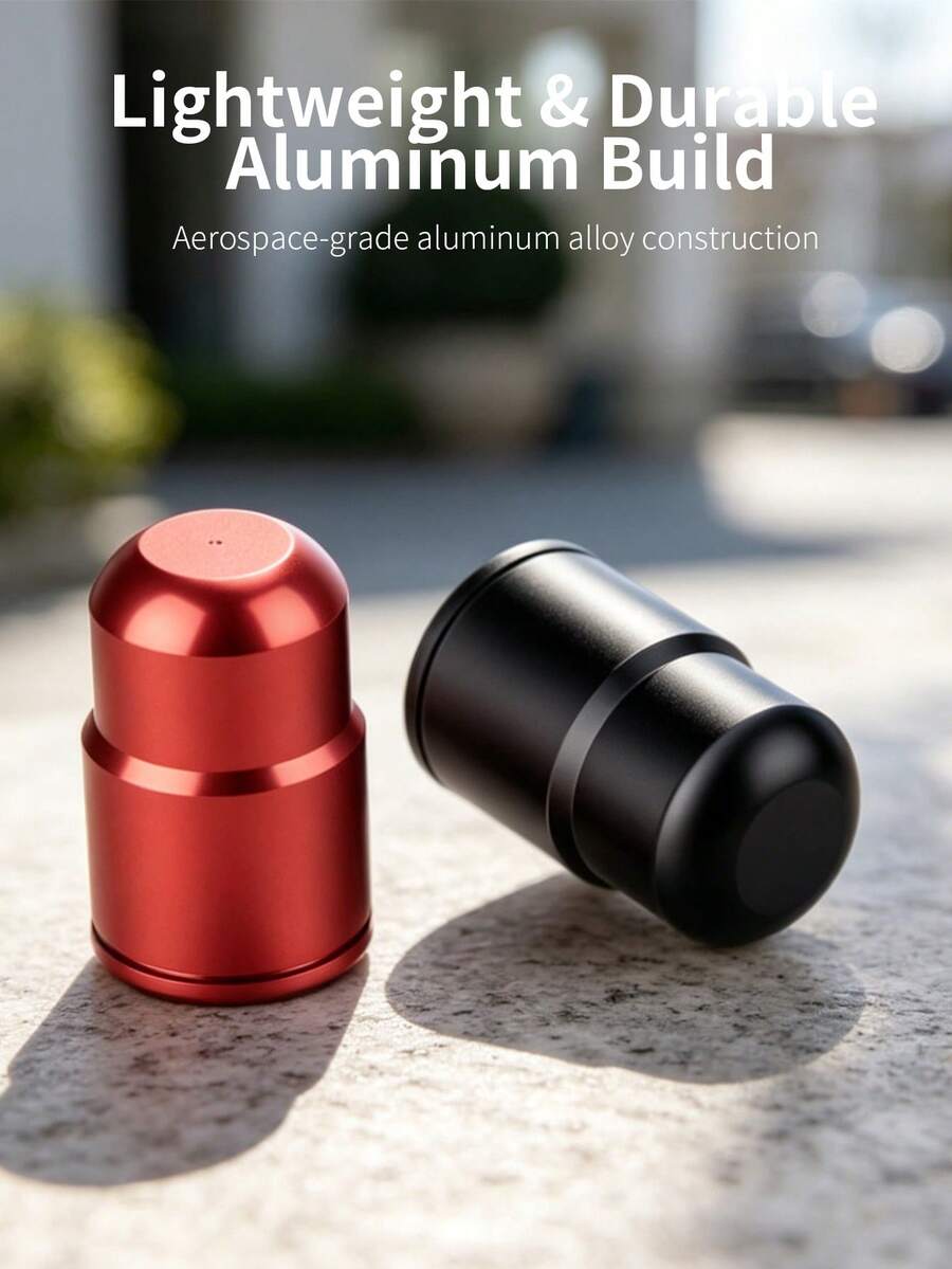 TOSUOD 1pc Aluminum Alloy Valve Stem Cap, Dust-Proof Cover For Mountain And Road Bike French Valve, Universal For Car, Electric Vehicle, Tire Valve Cap, Rust-Proof, Mud-Proof, Sealed Dust-Proof Valve Protection Cap, Wear-Resistant Compact Tire Valve Decorative Protective Accessory For Cycling And Commuting Vehicles - Multicolor - View 1