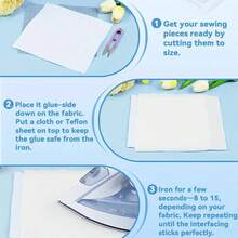 19.69 Inch/19.69 Inch Single-Sided Fusible Lining Non-Woven Backing, Quilt Stabilizer - Perfect For Home Decor, Compatible With Sewing Machines And Steam Irons, Great For Beginners (Multiple Thicknesses Available) - one-size - View 4