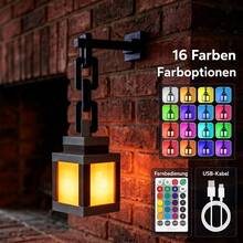 RGB Pixel Tischlampe mit Fernbedienung, 16 Farben, USB Wiederaufladbare Kabellose LED Dekoleuchte für Schlafzimmer, Wohnzimmer, Arbeitszimmer und Regal - Stern - Übersicht 9